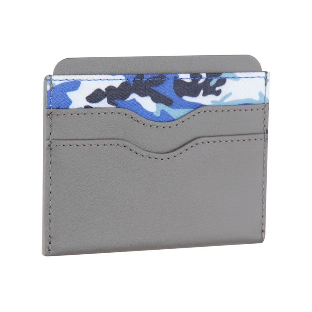 BESPOKE Men's Gray Color Block Leather Card Holder